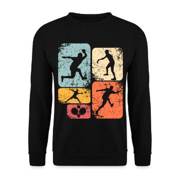 Tischtennis - Unisex Pullover - Schwarz - Vorne - Alina (178cm) & Michal (187cm)