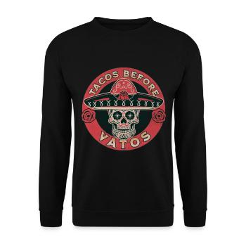 Taco - Unisex Pullover - Schwarz - Vorne - Alina (178cm) & Michal (187cm)