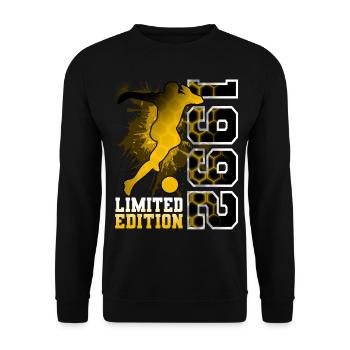 1992 Year of birth Birthday Football - Unisex Sweatshirt - black - Front - Alina (178cm) & Michal (187cm)
