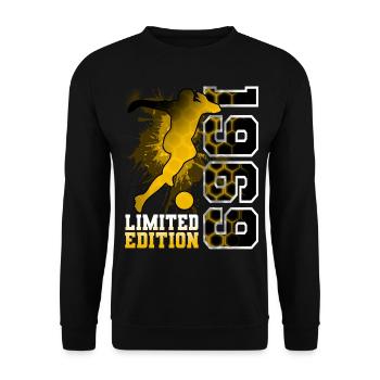 1969 Année de naissance Anniversaire Football - Sweat-shirt Unisexe - noir - Devant - Alina (178cm) & Michal (187cm)