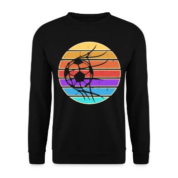 Fußball Fußballer - Unisex Pullover - Schwarz - Vorne - Alina (178cm) & Michal (187cm)