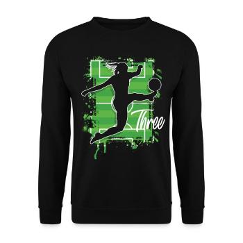 3ème anniversaire Footballeur Football - Sweat-shirt Unisexe - noir - Devant - Alina (178cm) & Michal (187cm)