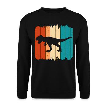 T Rex - Unisex Pullover - Schwarz - Vorne - Alina (178cm) & Michal (187cm)