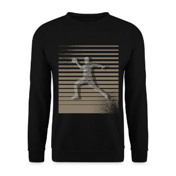 Handball Motiv - Unisex Pullover - Schwarz - Vorne - Alina (178cm) & Michal (187cm)