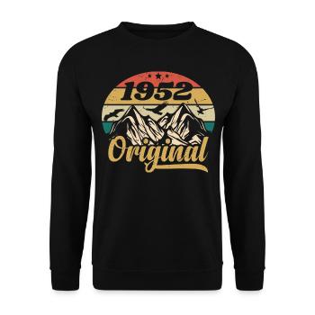 Original 1952 Vintage Anniversary Gift 1952 - Unisex Sweatshirt - black - Front - Alina (178cm) & Michal (187cm)