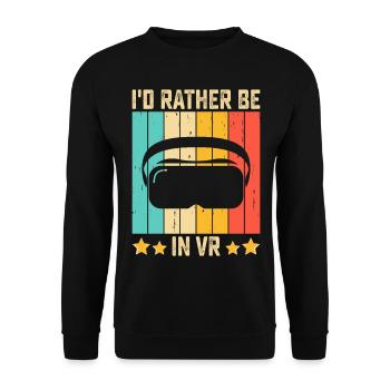 VR Virtual Reality Glasses Virtual Reality - Unisex Sweatshirt - black - Front - Alina (178cm) & Michal (187cm)