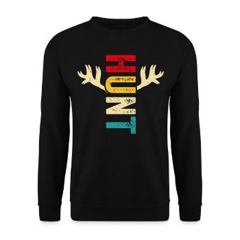 Jäger Jagen - Unisex Pullover - Schwarz - Vorne - Alina (178cm) & Michal (187cm)