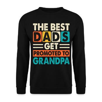 Les meilleurs papas promus au rang de grand-père - Sweat-shirt Unisexe - noir - Devant - Alina (178cm) & Michal (187cm)
