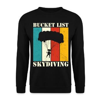 Skydiving - Unisex Pullover - Schwarz - Vorne - Alina (178cm) & Michal (187cm)
