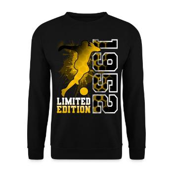 1952 Year of birth Birthday Football - Unisex Sweatshirt - black - Front - Alina (178cm) & Michal (187cm)