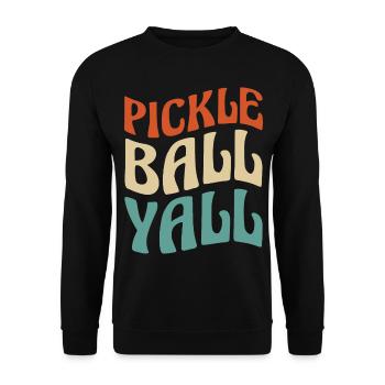 Le pickleball - Sweat-shirt Unisexe - noir - Devant - Alina (178cm) & Michal (187cm)