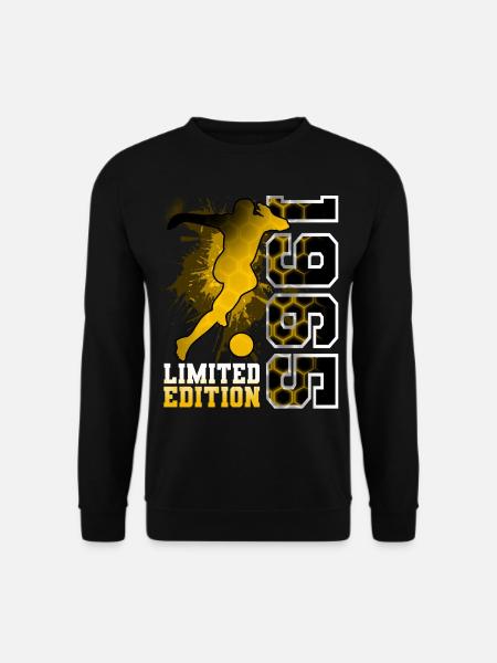 1965 Geburtsjahr Geburtstag Fußball - Unisex Pullover - Schwarz