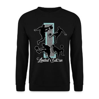 1er anniversaire Football - Sweat-shirt Unisexe - noir - Devant - Alina (178cm) & Michal (187cm)
