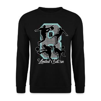 8th Birthday Football - Unisex Sweatshirt - black - Front - Alina (178cm) & Michal (187cm)