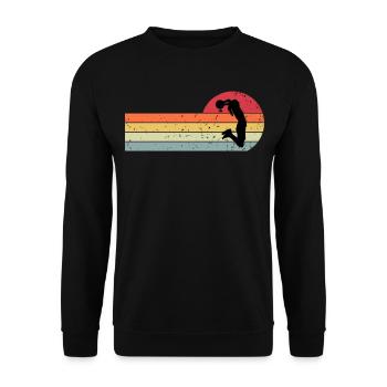 Basketball Basketballerin Frauen Basketball - Unisex Pullover - Schwarz - Vorne - Alina (178cm) & Michal (187cm)