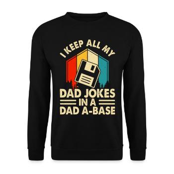 Dad Jokes Papa Vater - Unisex Sweatshirt - black - Front - Alina (178cm) & Michal (187cm)