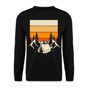 Tentes de camping - Sweat-shirt Unisexe - noir - Devant - Alina (178cm) & Michal (187cm)