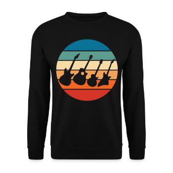Gitarrist - Unisex Pullover - Schwarz - Vorne - Alina (178cm) & Michal (187cm)
