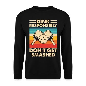 Le pickleball - Sweat-shirt Unisexe - noir - Devant - Alina (178cm) & Michal (187cm)