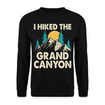 I Hiked The Grand Canyon - Unisex Sweatshirt - black - Front - Alina (178cm) & Michal (187cm)