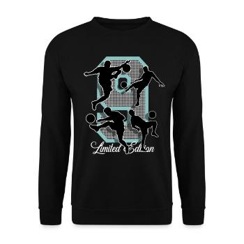 9th Birthday Football - Unisex Sweatshirt - black - Front - Alina (178cm) & Michal (187cm)
