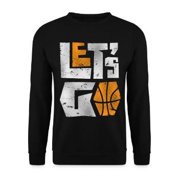 Basketball - Unisex Pullover - Schwarz - Vorne - Alina (178cm) & Michal (187cm)