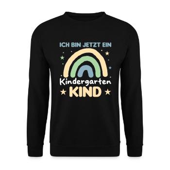 I'm now a kindergarten child kindergarten - Unisex Sweatshirt - black - Front - Alina (178cm) & Michal (187cm)