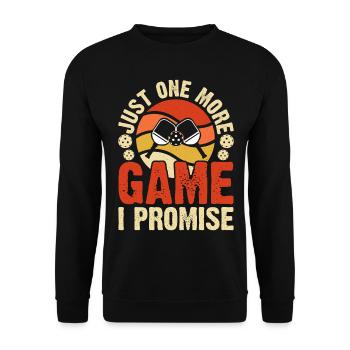 Just One More Game I Promise Pickleball - Unisex Pullover - Schwarz - Vorne - Alina (178cm) & Michal (187cm)