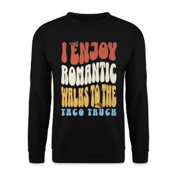 Tacos - Unisex Sweatshirt - black - Front - Alina (178cm) & Michal (187cm)