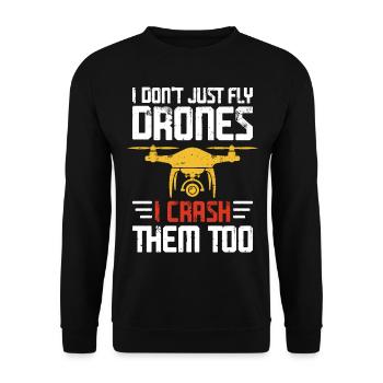 Drone - Unisex Sweatshirt - black - Front - Alina (178cm) & Michal (187cm)