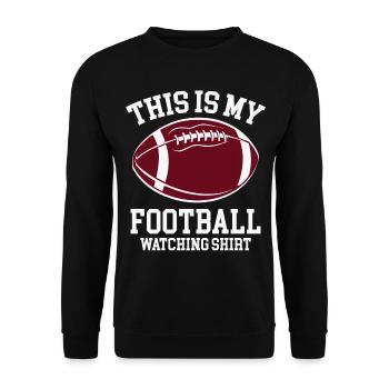 C’est mon maillot de spectateur de football - Sweat-shirt Unisexe - noir - Devant - Alina (178cm) & Michal (187cm)