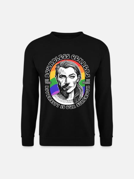 Diversity Shirt : LGBTQ et force illimitée. - Sweat-shirt Unisexe - noir
