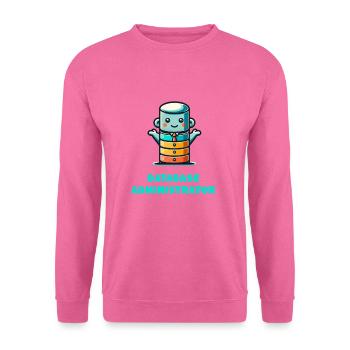 base de données administrer profession emploi carrière - Sweat-shirt Unisexe - rose - Devant