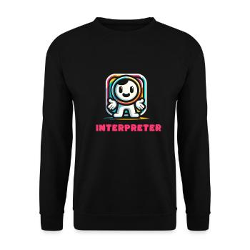 interpreter profession job career - Unisex Sweatshirt - black - Front - Alina (178cm) & Michal (187cm)