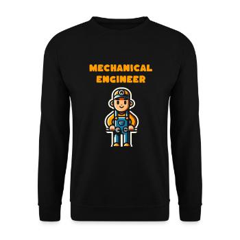 mechanical engineer profession career job - Unisex Sweatshirt - black - Front - Alina (178cm) & Michal (187cm)