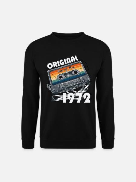 Kassette Mai 1972 Jahrgang 1972 Geburtstag 1972 - Unisex Pullover - Schwarz