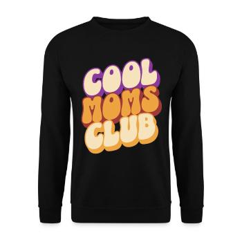 Cool Moms Club Mama Muttertag - Unisex Pullover - Schwarz - Vorne - Alina (178cm) & Michal (187cm)