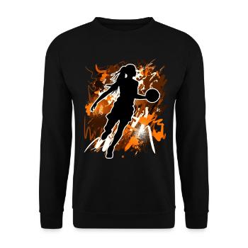 Basketball Basketball Women Basketball - Unisex Sweatshirt - black - Front - Alina (178cm) & Michal (187cm)