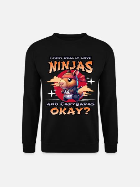 Capybara Ninja - Unisex Sweatshirt - black