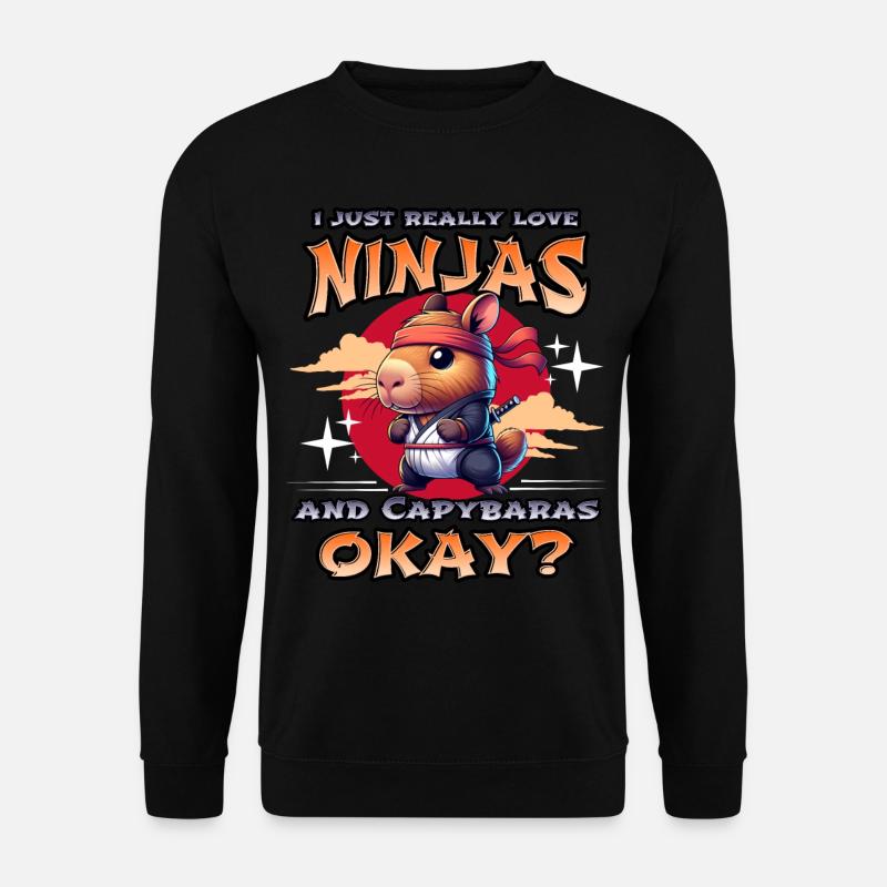 Capybara Ninja - Unisex Sweatshirt - black