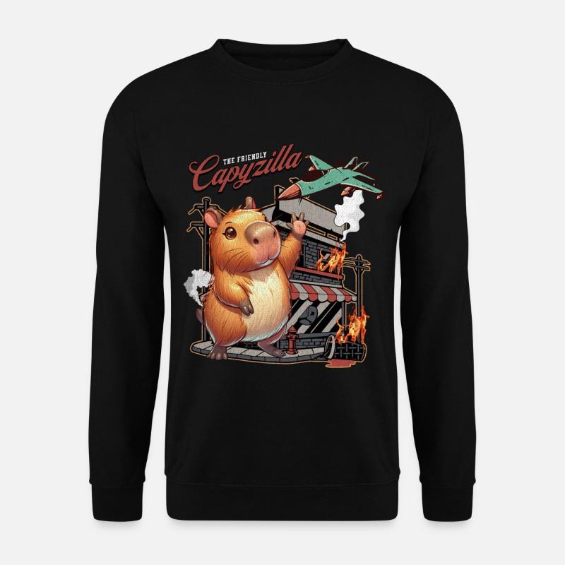 Capybara Capyzilla - Sweat-shirt Unisexe - noir
