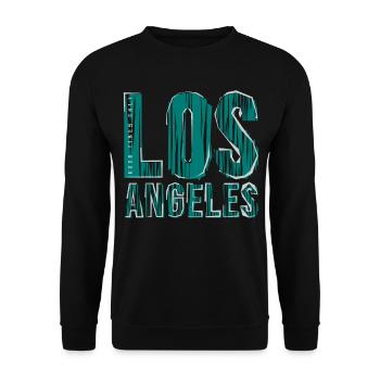 Los Angeles - Unisex Sweatshirt - black - Front - Alina (178cm) & Michal (187cm)