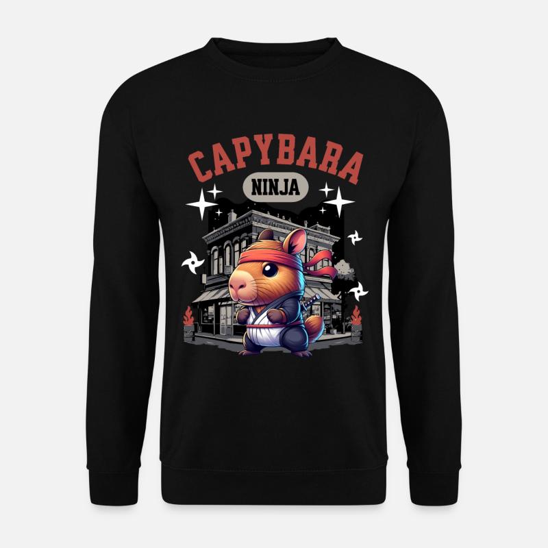 Capybara Ninja - Sweat-shirt Unisexe - noir