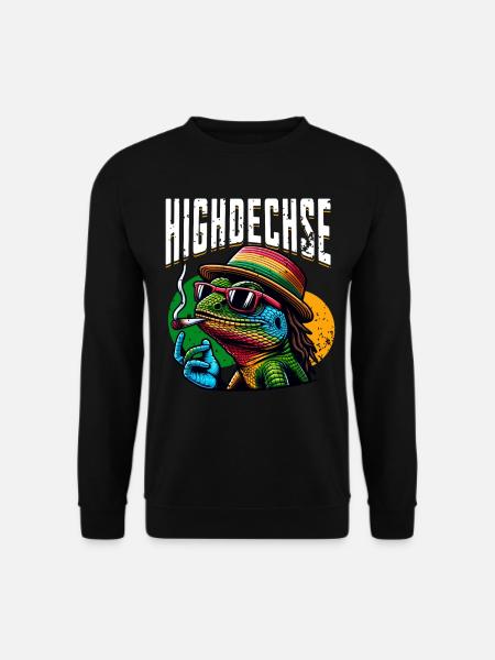 High Lizard Lizards Iguana Reptiles - Unisex Sweatshirt - black