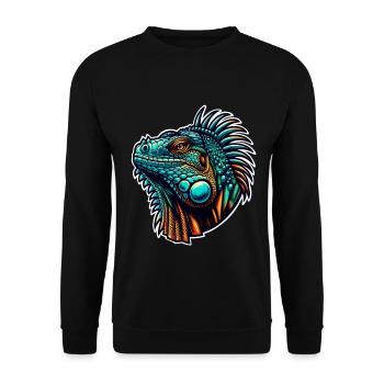 Leguan - Unisex Pullover - Schwarz - Vorne - Alina (178cm) & Michal (187cm)