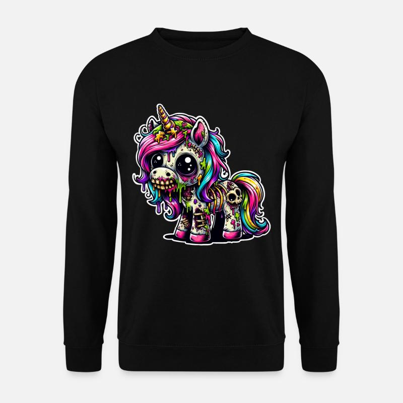Einhorn Zombie Monster - Unisex Pullover - Schwarz