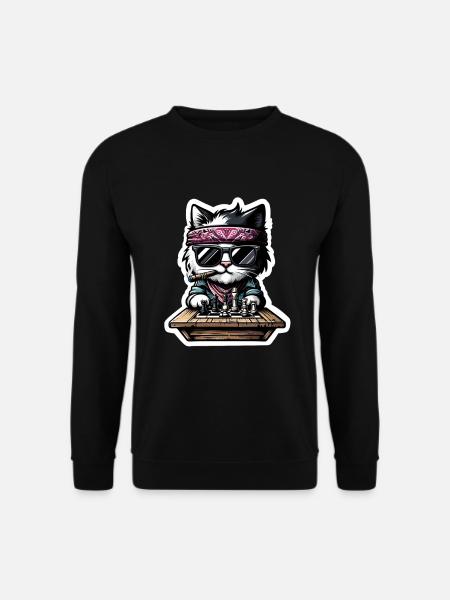 Chess Cat - Unisex Sweatshirt - black