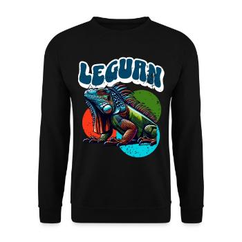 Leguan - Unisex Pullover - Schwarz - Vorne - Alina (178cm) & Michal (187cm)
