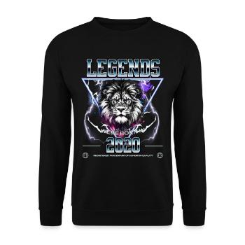 2020 Anniversaire année de naissance Lion - Sweat-shirt Unisexe - noir - Devant - Alina (178cm) & Michal (187cm)