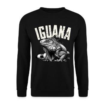 Leguan - Unisex Pullover - Schwarz - Vorne - Alina (178cm) & Michal (187cm)
